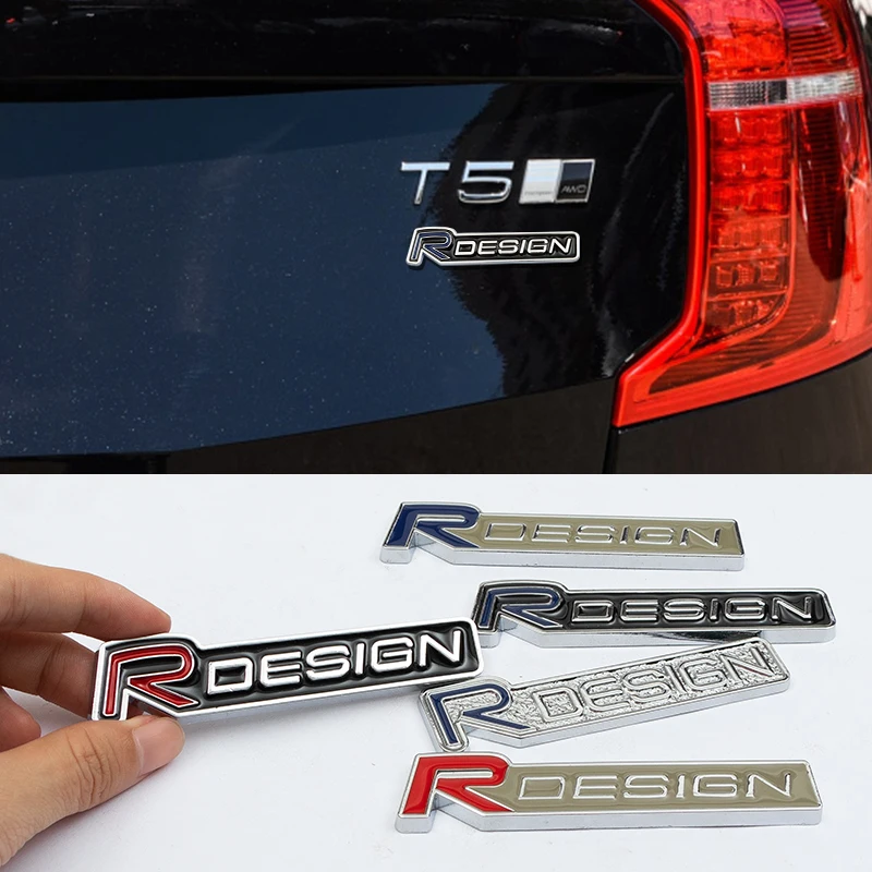 

3D Metal RDESIGN Letter Car Styling Emblem Body Trunk Fender Badge Decal Sticker For Volvo XC60 XC90 S60 S80 S90 S40 R Design