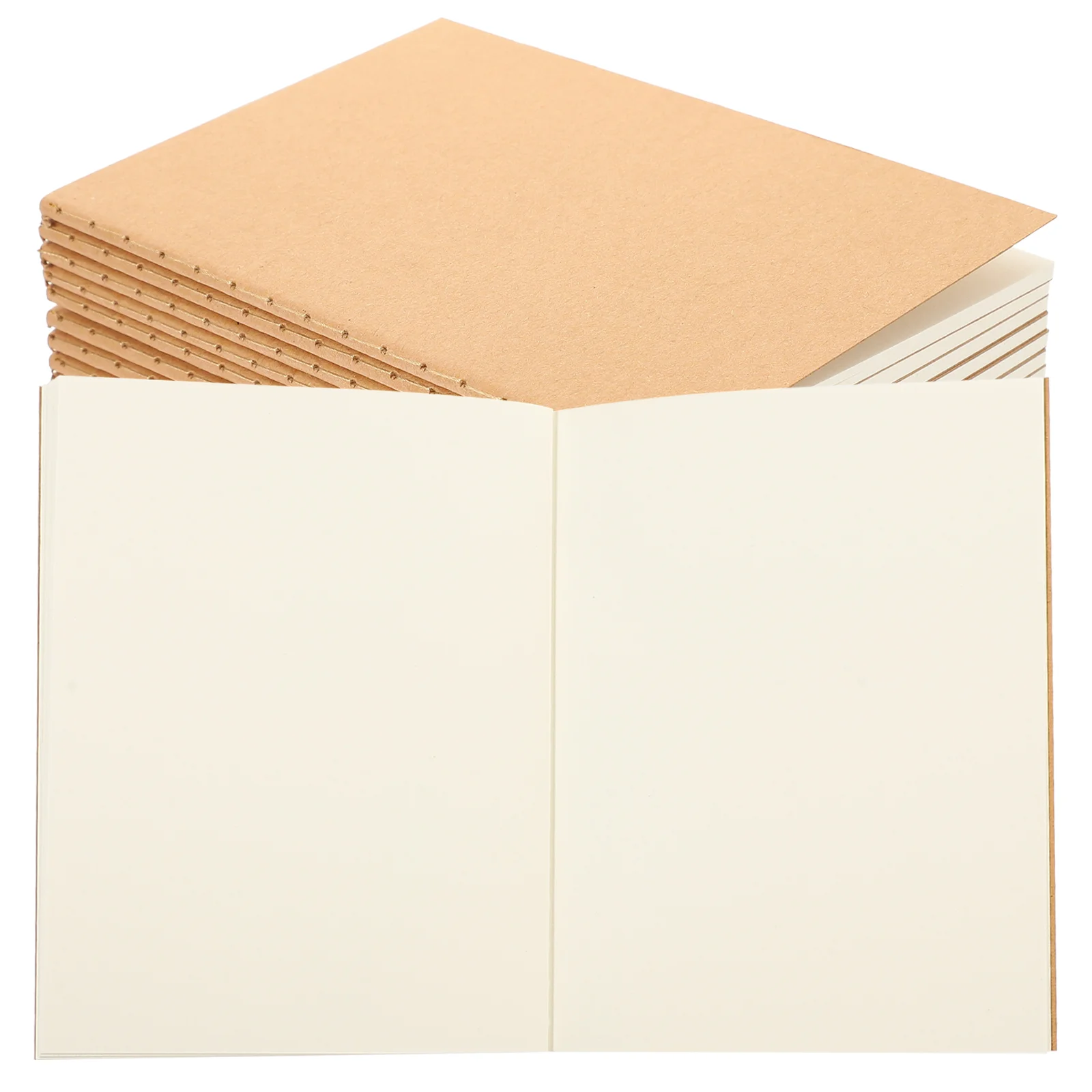 

12PCS Kraft Notebooks Kraft Paper Notebooks Blank Cover Kraft Journals for Students Home Office Supplies （ 140X100MM ）