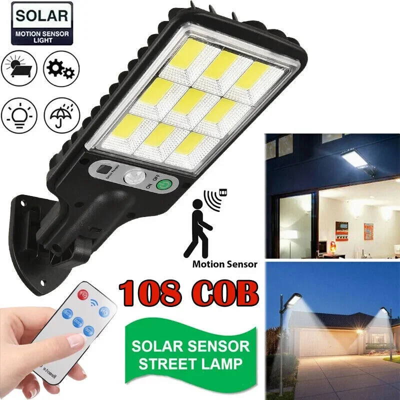 

Solar Outdoor Led Courtyard Wall Lamp 3 Modes Human Body Induction Garden Terrace Garage Door Street Lighting Easy Installation