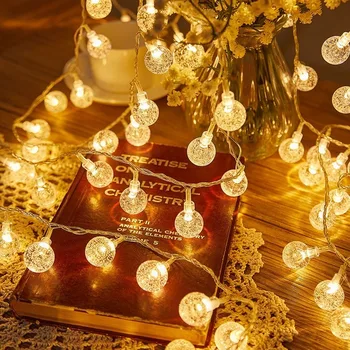 LED String Lights 3 6 10M Warm Color Crystal Fairy Lights Outdoor USB 1