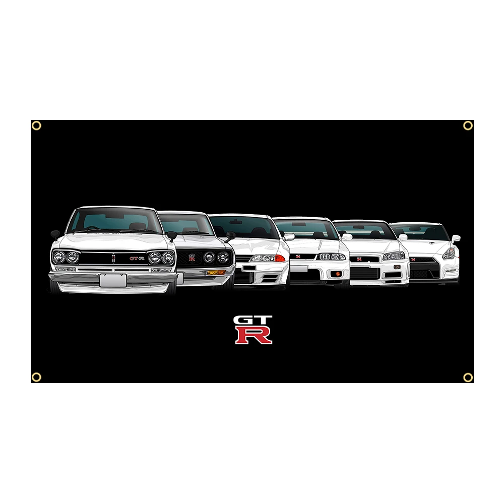 90x150cm Skyline Gtrs 35 Generation Evolution JDM Car Flag Polyester