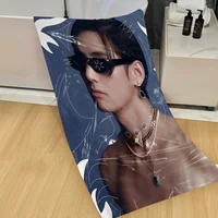 J-JungkookS Singer Beach Towel Cartoon Cute Summer Kids Large Bath Pool Beach Towel Microfiber Absorbent For Swimming Travel 2
