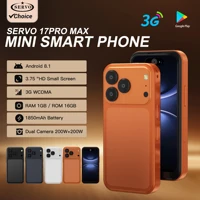 Android Small Smartphone 3.75" Display 16GB ROM Dual SIM Cards Mini Cell phone 3G Network 1850mAh Face Unlock Googel Play Phones