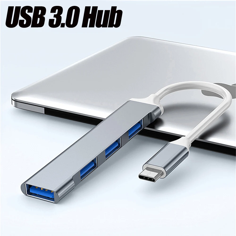 4Port USB 3.0 Hub USB Port Hub High Speed ​​type c Splitter 5Gbps For PC Компютърни аксесоари Multiport HUB 4 USB 3.0 2.0 Ports