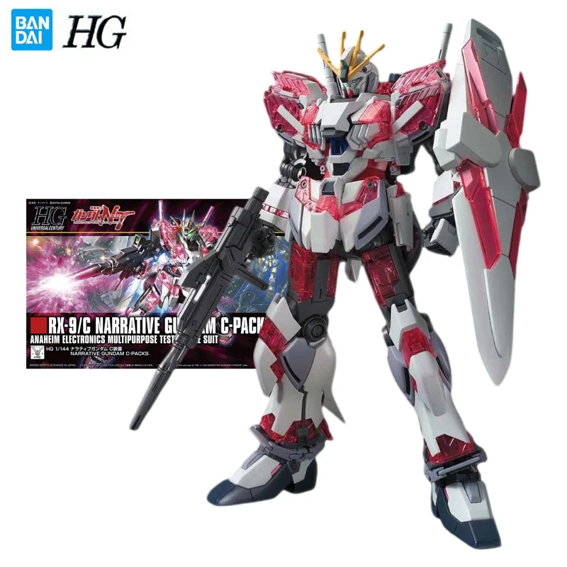 Оригинальная модель Bandai Gundam, набор для гаража, серия HGUC 1/144 дюйма, разноцветная аниме экшн-фигурка для мальчиков, коллекционная игрушка