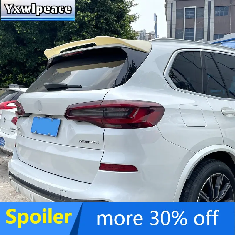 

For BMW X5 G05 Spoiler 2018 2019 2020 2021 2022 High Quality ABS Glossy Black and Carbon Look Rear Roof Spoiler Car Accessories