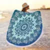 Round Gold Yellow Mandala Beach Towel Blanket,Microfiber Soft Sand Free Large Water Absorbent Beach Blanket Swim Pool Towel 3