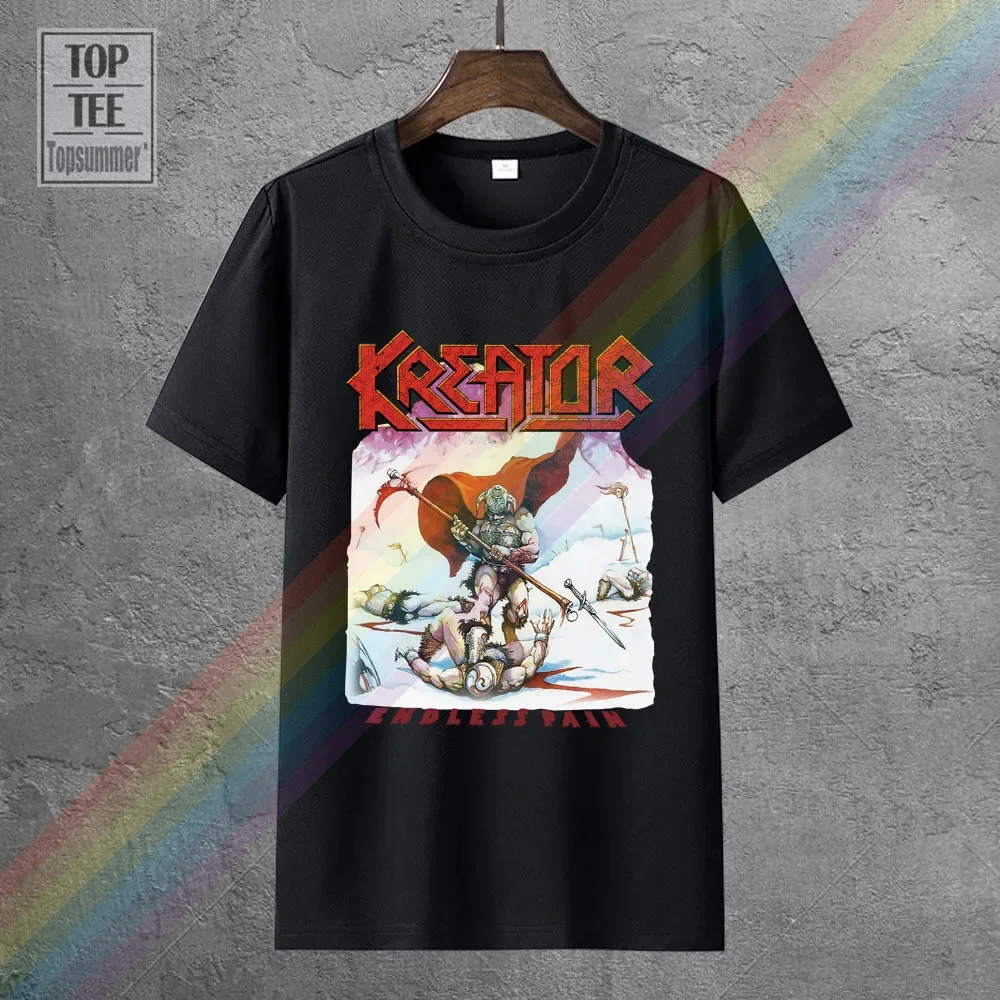 

100% Cotton Short Sleeve O Neck Tops Tee Shirts Kreator Endless Pain T-Shirt New