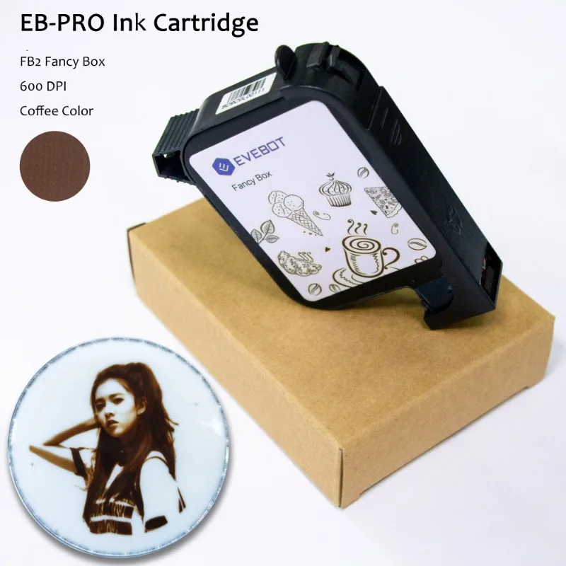 

EVEBOT Edible Ink Cartridge Fantasia FB2 for EB-PRO High Resolution 600 Dpi Single Color Food Coffee Bread Logo Printer Machine