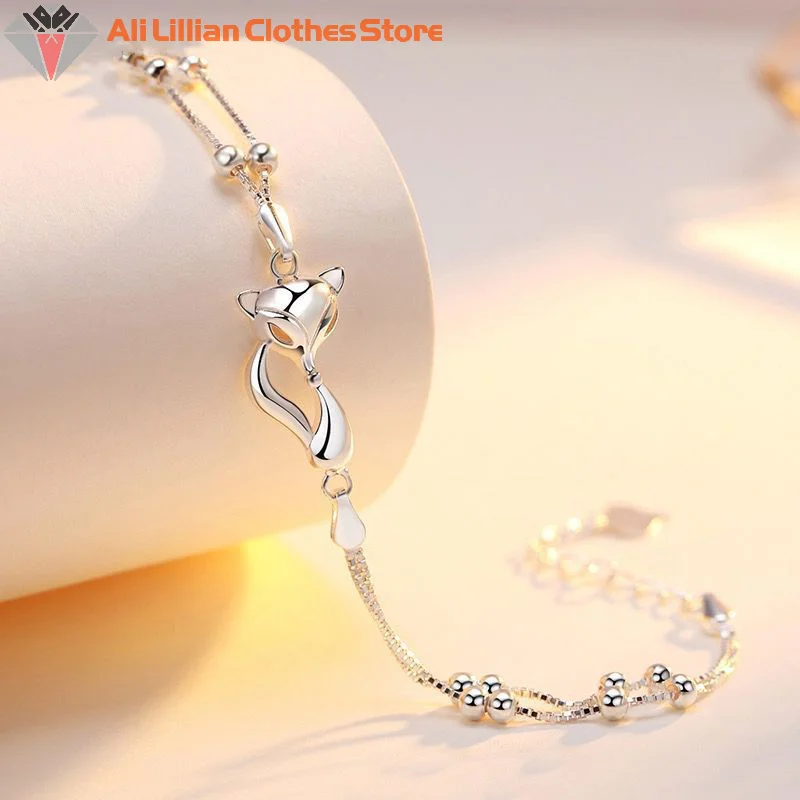 Fox Chain Bangle Bracelet for Women Girls