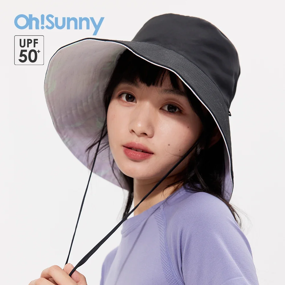 OhSunny Double-Sided Wearing Cap Solid Color Anti UV