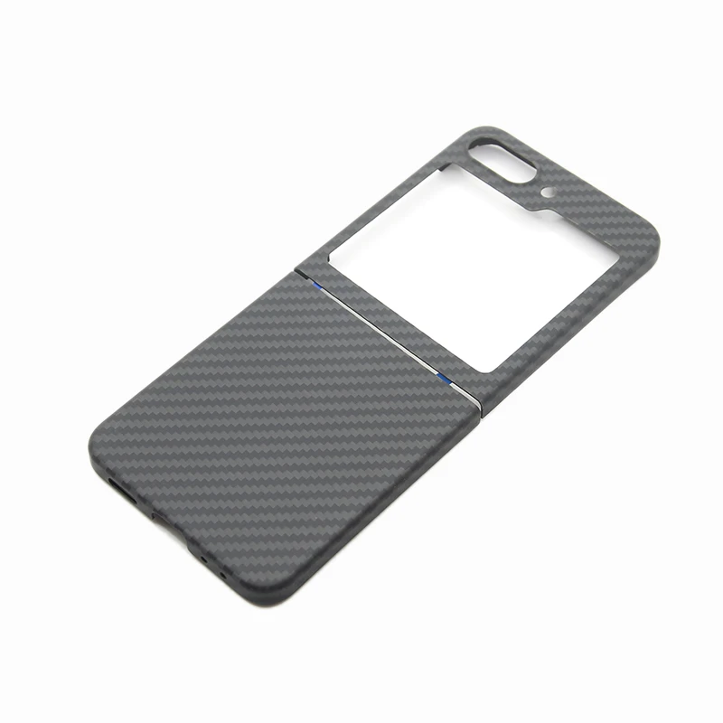 ZXKE Carbon Fiber Phone Case For Samsung Galaxy Z Flip 5 Cover Light Thin High-strength Aramid Protective Shell