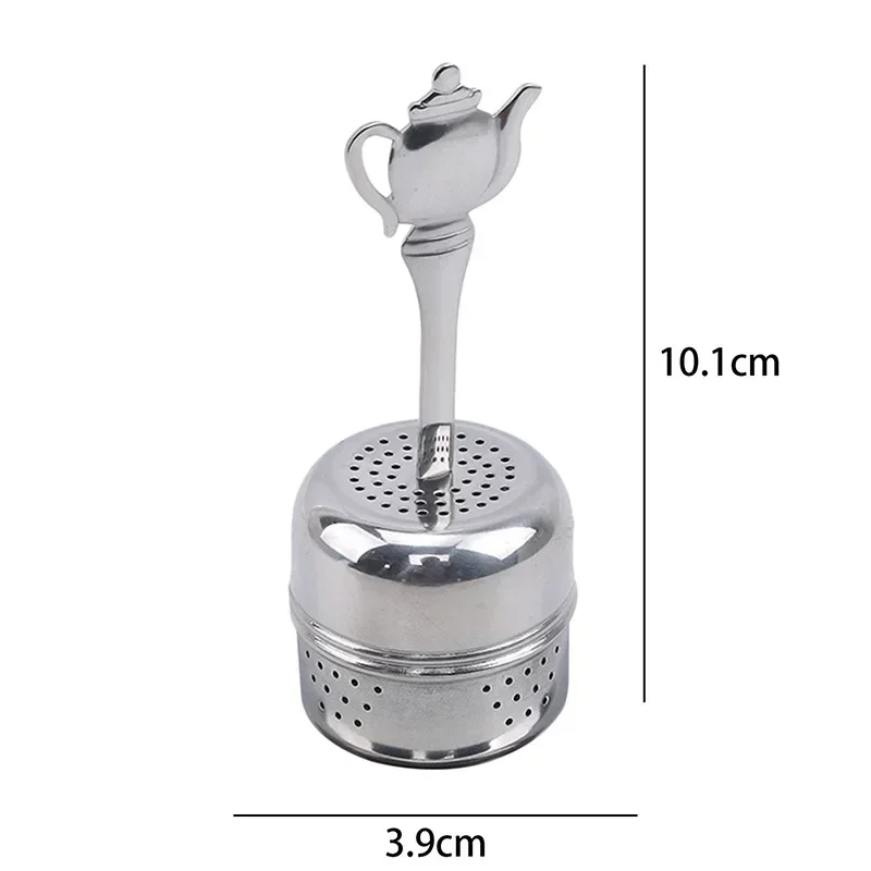 Tea Infuser Tea Strainer Tea Filter Stainless Steel Tea Infuser Strainer Cylindrical Tea Leak Spice Herbal Filter Seasoning Balls Hanging Chain Kitchen Accessories