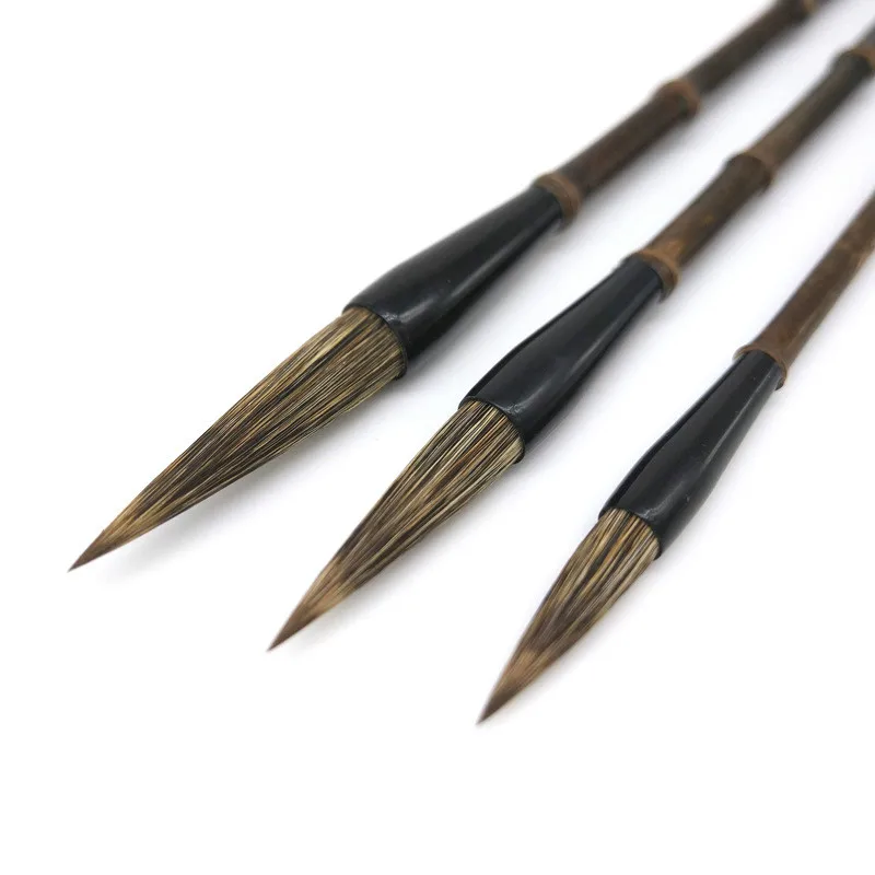 Stone Badger Hair Brush Set Flower Bird Landscape Ink Painting Brush Pen Chinese Calligraphy Brush High Quality Writing Supplies