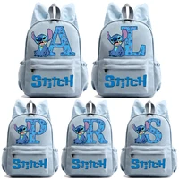New Stitch Disney Backpack Child Cute Cartoon Letter Printed Children's Backpacks Kids Large-capacity School Bags Birthday Gifts 1