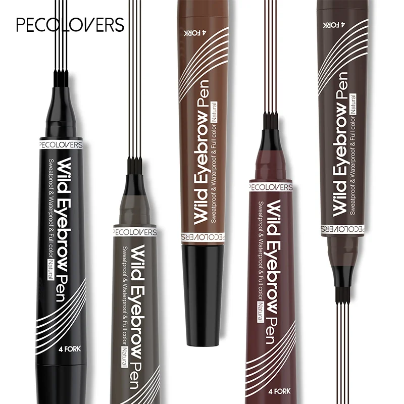 4 Points Eyebrow Pen Long Lasting Liquid Eyebrow Tattoo Pen Cosmetic Waterproof Microblading Eyebrow Pencil 2