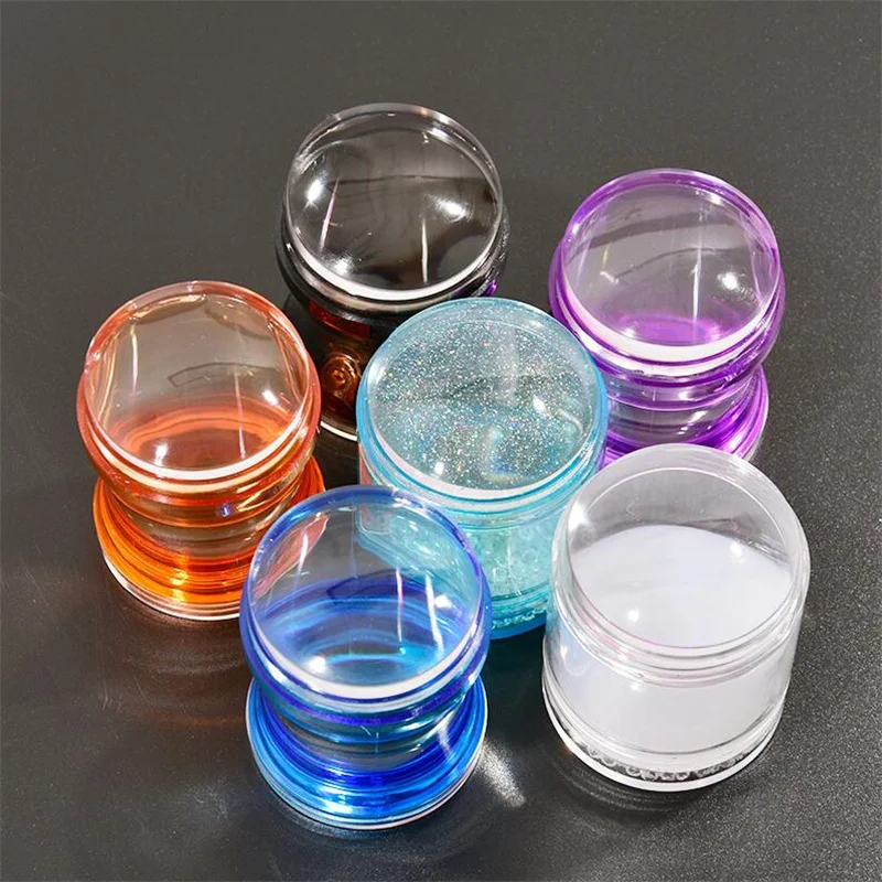 1pc Nail Templates Stamper Scraper Acrylic Manicure Transfer Stamping Nail Art Set All for Professional Manicure Tool 3/4cm