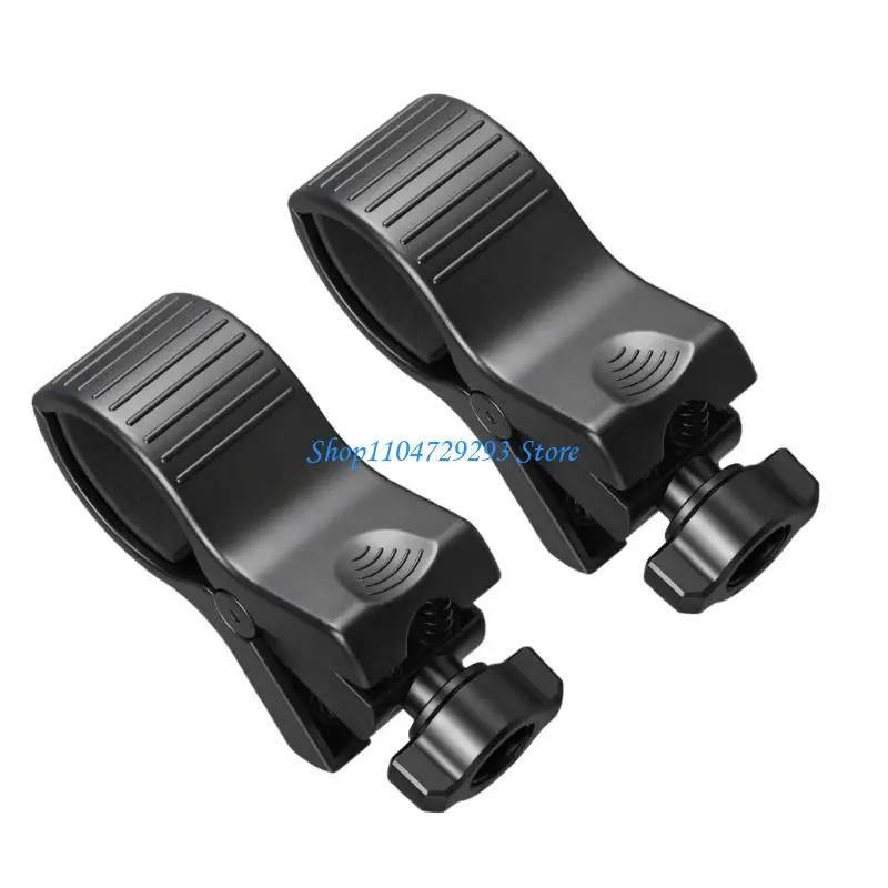 Y2GD 2Pcs 마이크 지원 클립 32-68mm 조정 가능한 삼각대에 쉬운 설치 자동차 데스크탑 스탠드 볼 마운트