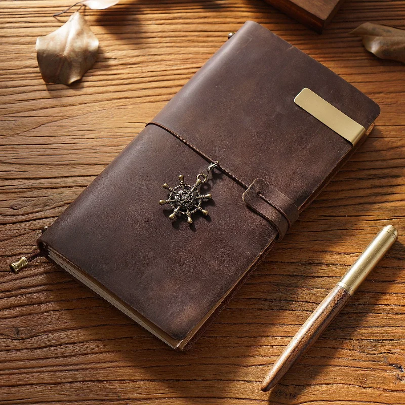 Genuine Leather Handmade Vintage Traveler's Notebook & Journal Organizer Cover