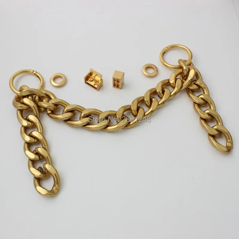 27mm New fashion spring ring + Aluminum chain light weight Bags Purses Strap Accessory Factory Quality Plating Cover Wholesale