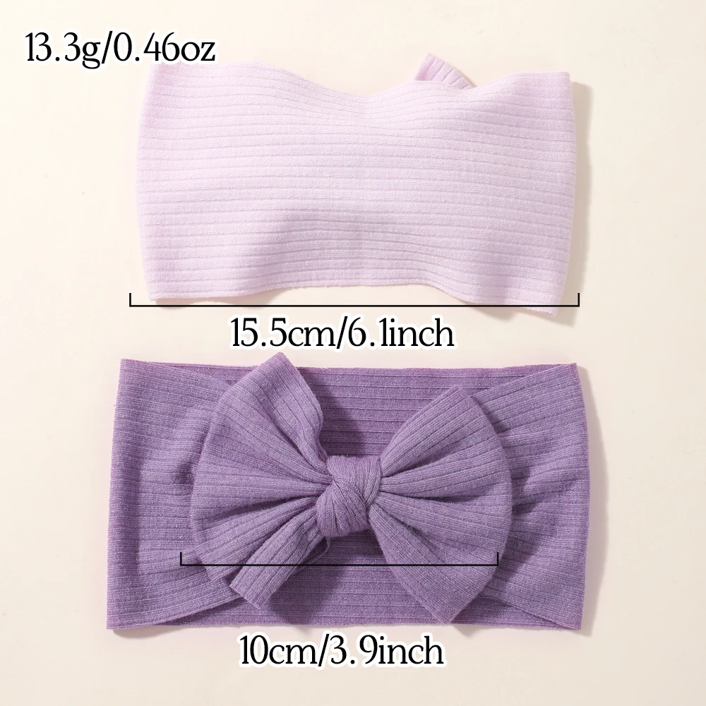 Baby Girls' Autumn Knitted Bow Headband Set - Soft Turban Hair Accessories