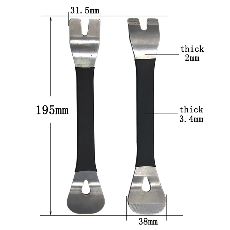 Pry Bar ZEXEF Car Stainless Steel Pry Plate Car Buckle Modification Removal of Audio Navigation Center Console Interior Door Panel Tool