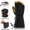 OZERO Ski Gloves Winter Waterproof Snowboard Snowmobile Skiing Motorcycle Riding Warm 3M Thermal Women Men Large Size 5 Fingers 4