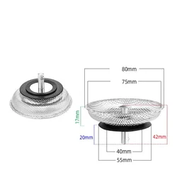 Premium Stainless Steel Hair Catcher & Drain Filter with Handle (A)