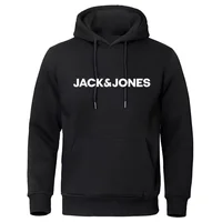 Jack & Jones Sweats à capuche pour hommes et femmes, vêtements de sport imprimés confortables, amples et décontractés à la mode, streetwear 2