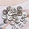 10pcs 10/11.5mm Natural Shell Sewing Buttons Black Mother of Pearl Round Shell Thin Edge Button For DIY Shirt Cuff Accessories 5