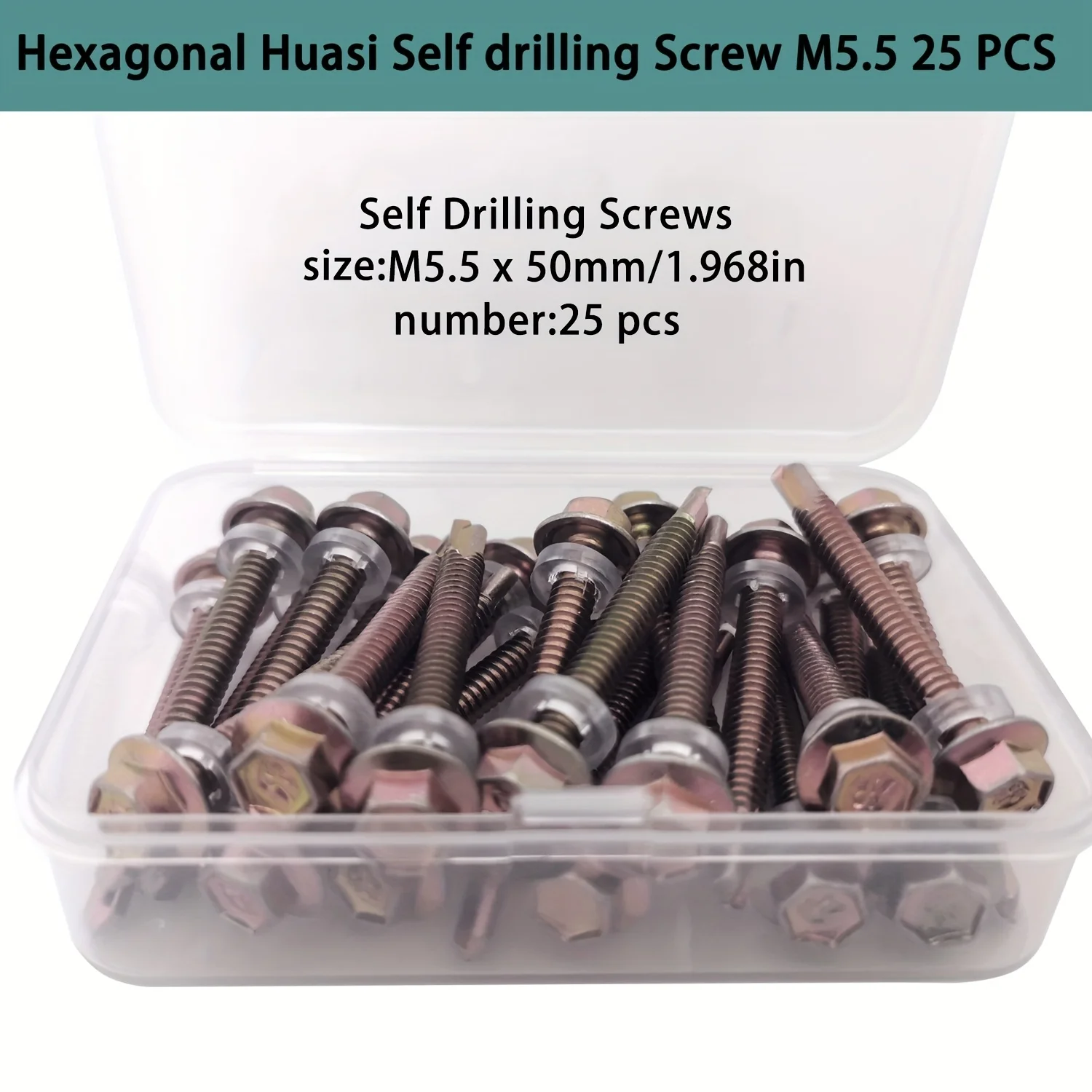 Carbon steel colored zinc hexagonal flange class A self-drilling screws with washer head and self-drilling metal for 14H