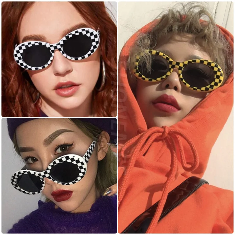 Spreen Gafas Roy Purdy SHONEMES Vintage Black Plaid Sunglasses