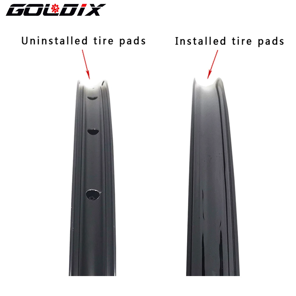 GOLDIX 50m Nastro per cerchione tubeless per bicicletta da strada di montagna per mountain bike Anello da strada Tappetino per pneumatici per vuoto Ruota per bicicletta Set di ruote in carbonio - immagine 5