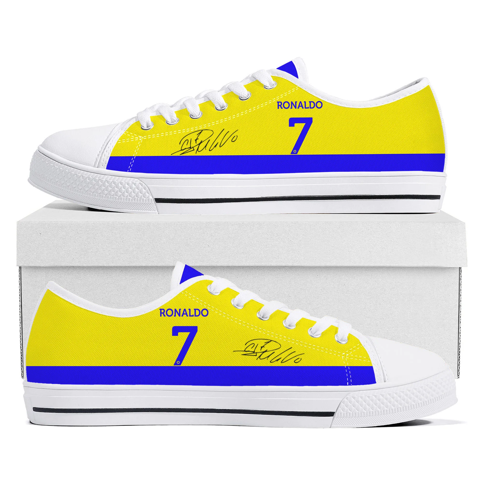 

AI Najd Low Top Sneakers Mens Womens Teenager CR7 Cristiano Ronaldo Nassr Aalami Faris No 7 Portugal Canvas Sneaker Custom Shoes