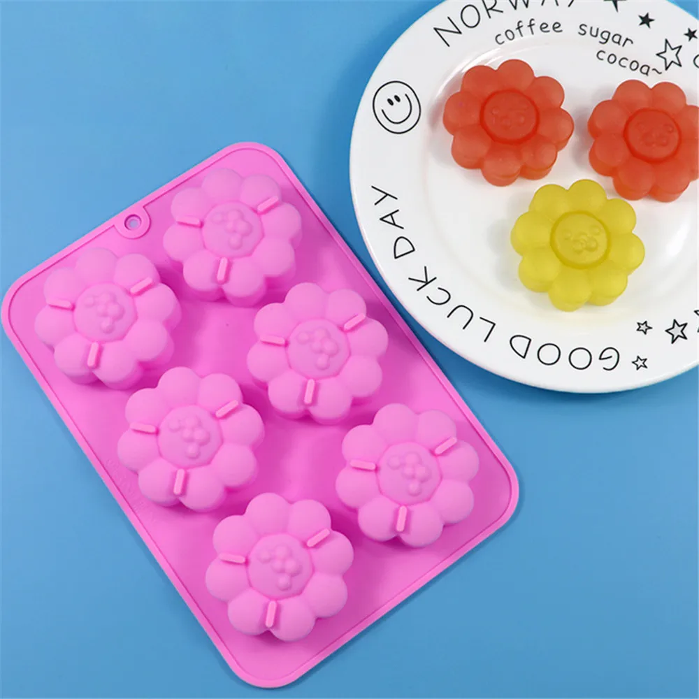 

6 Cute Lion Hippo Silicone Cake Mold Simple Fondant Chocolate Mould DIY 3D Creative Birthday Gift Cake Tool Supplies