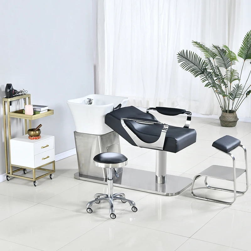 Head Therapy Bed Shampoo Chair Beauty Head Spa Sink Hair Washing Chair Salon Armchairs Sedia Per Shampoo Salon Furniture CY50XT hairdressing shampoo chair adult stylist children s hair cutting chair portable cheap sedia per shampoo salon furniture cy50sc