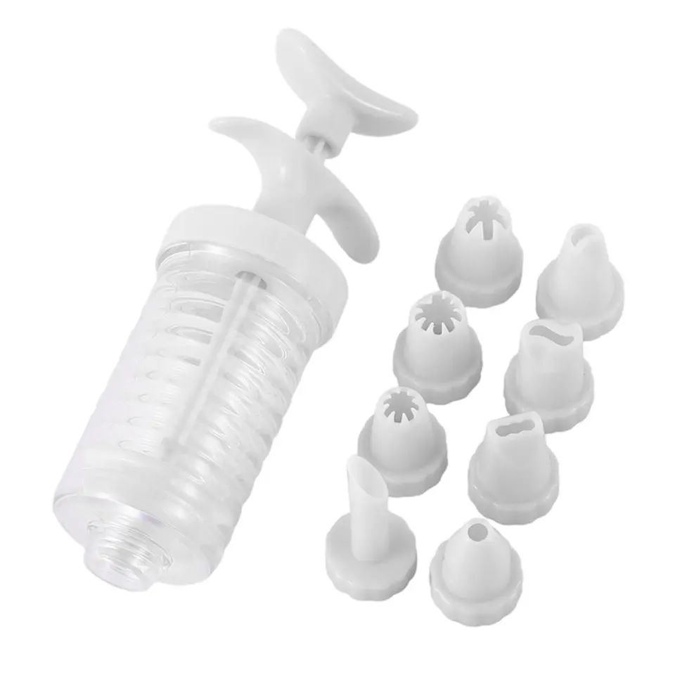 Kit Decorazione Torte E Dessert: Siringa Per Glassa Con 7 Ugelli E 3 Raschietti, Iniettore Per Cupcake, Strumenti Per Pasticceria Fai-da-te, Regalo Per Compleanno E Natale - 4