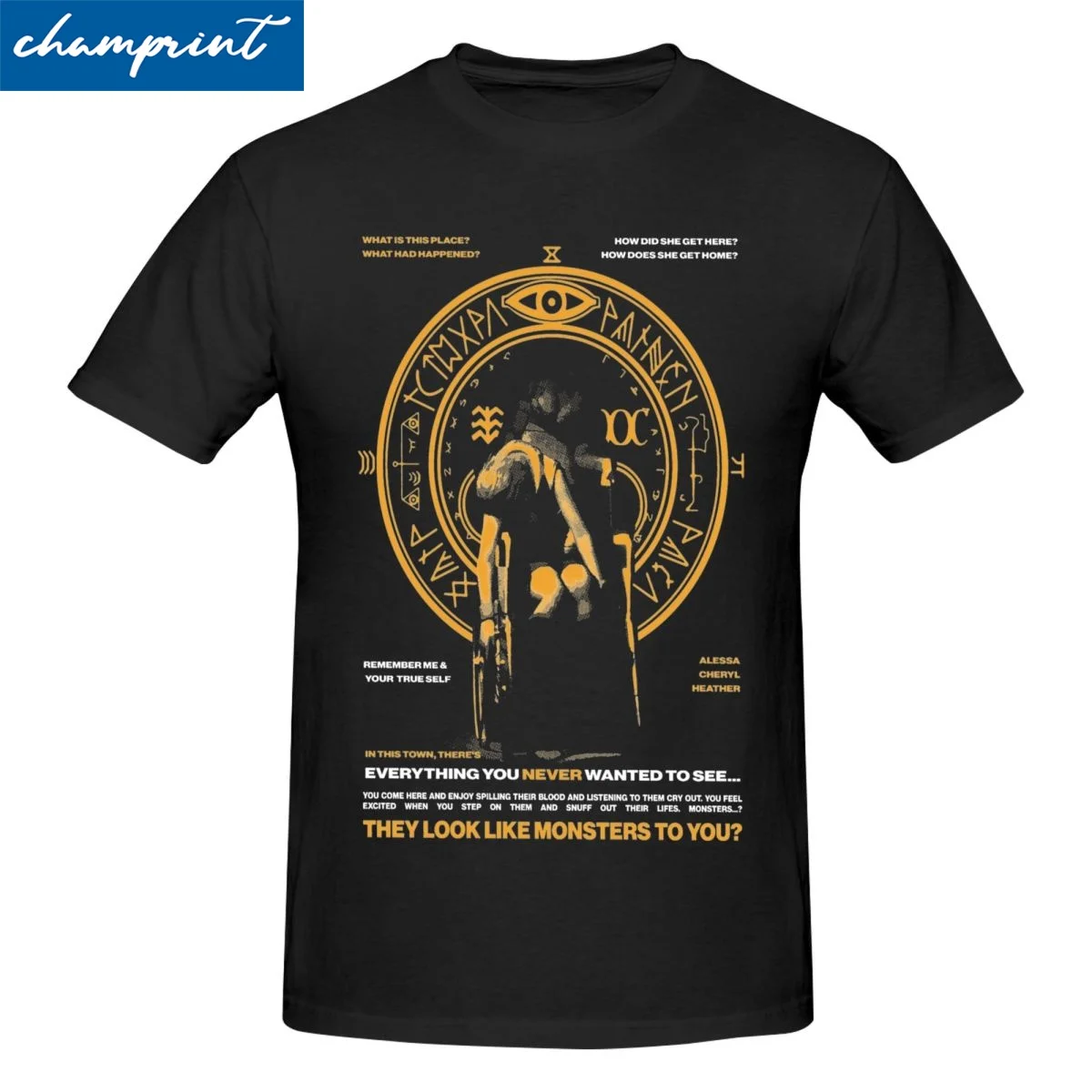 T-Shirt Da Gioco Silent Hill Unisex 100% Cotone Top Tee Vintage Horror Girocollo Manica Corta