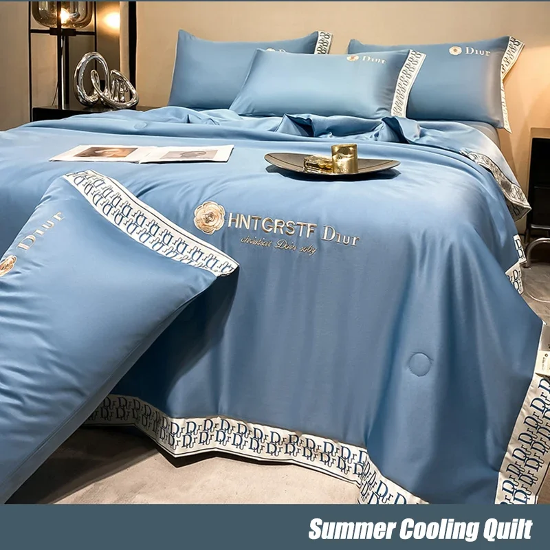 Soybean Fiber Bed Duvets Comforter Quilt Machine Washable Bedspread on The Bed Summer Blanket  Air Conditioning Plush Quilt