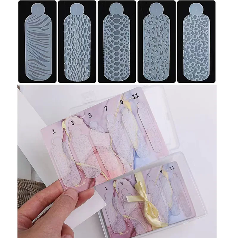 24Pcs Touch Reusable Silicone Molds for Dual Nails Forms Creating Relief Design on Nails Forms Acrylic Prolong Manicure Tool 3