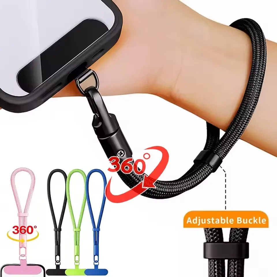 Universal Adjustable Mobile Phone Wrist Strap with Self-locking Anti-drop Design