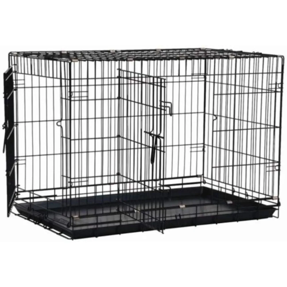 

Pet Products Two Door Great Crate Wire Dog Crate, 30 Inch, For Pets 30-50 Lbs, With 5-Point Locking System