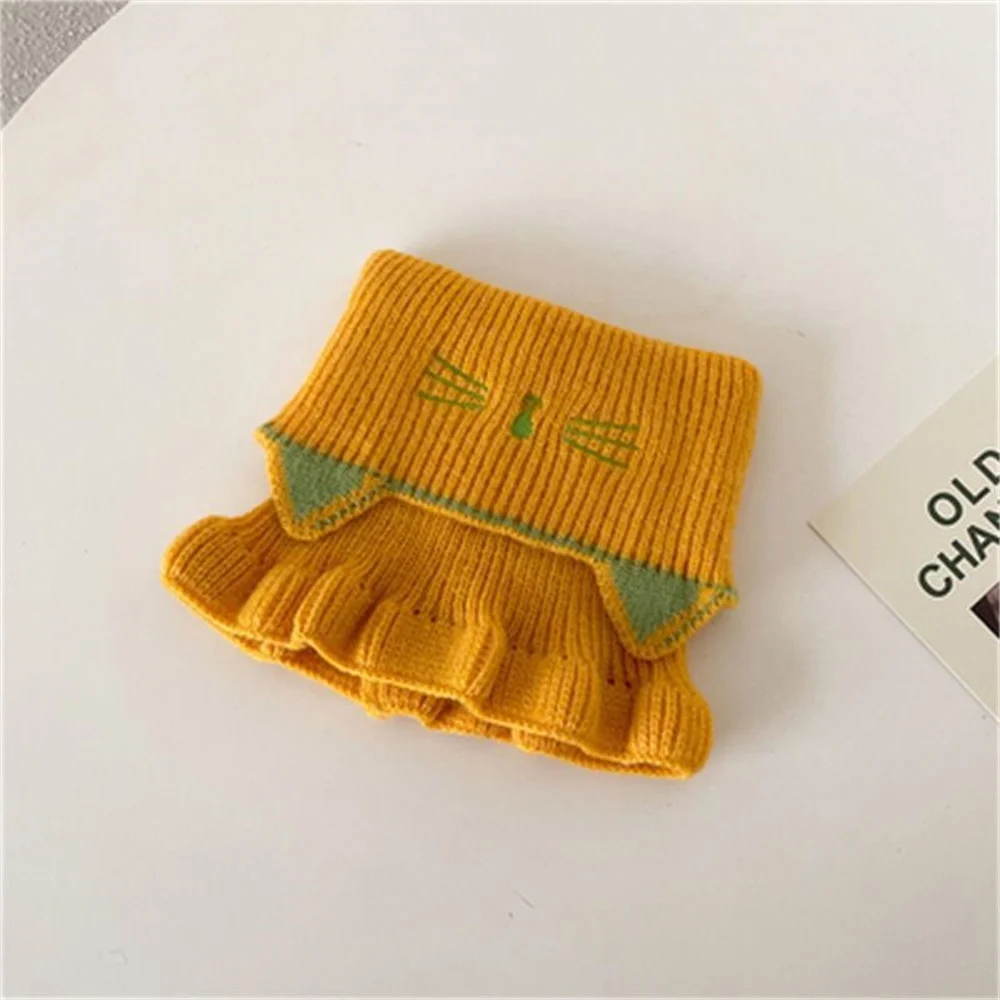 Winter Warm Plush Baby Scarf Cute Caroon Bears Boy Girl Scarves Newborn Toddler Faux Fur Children Cross Neckerchief
