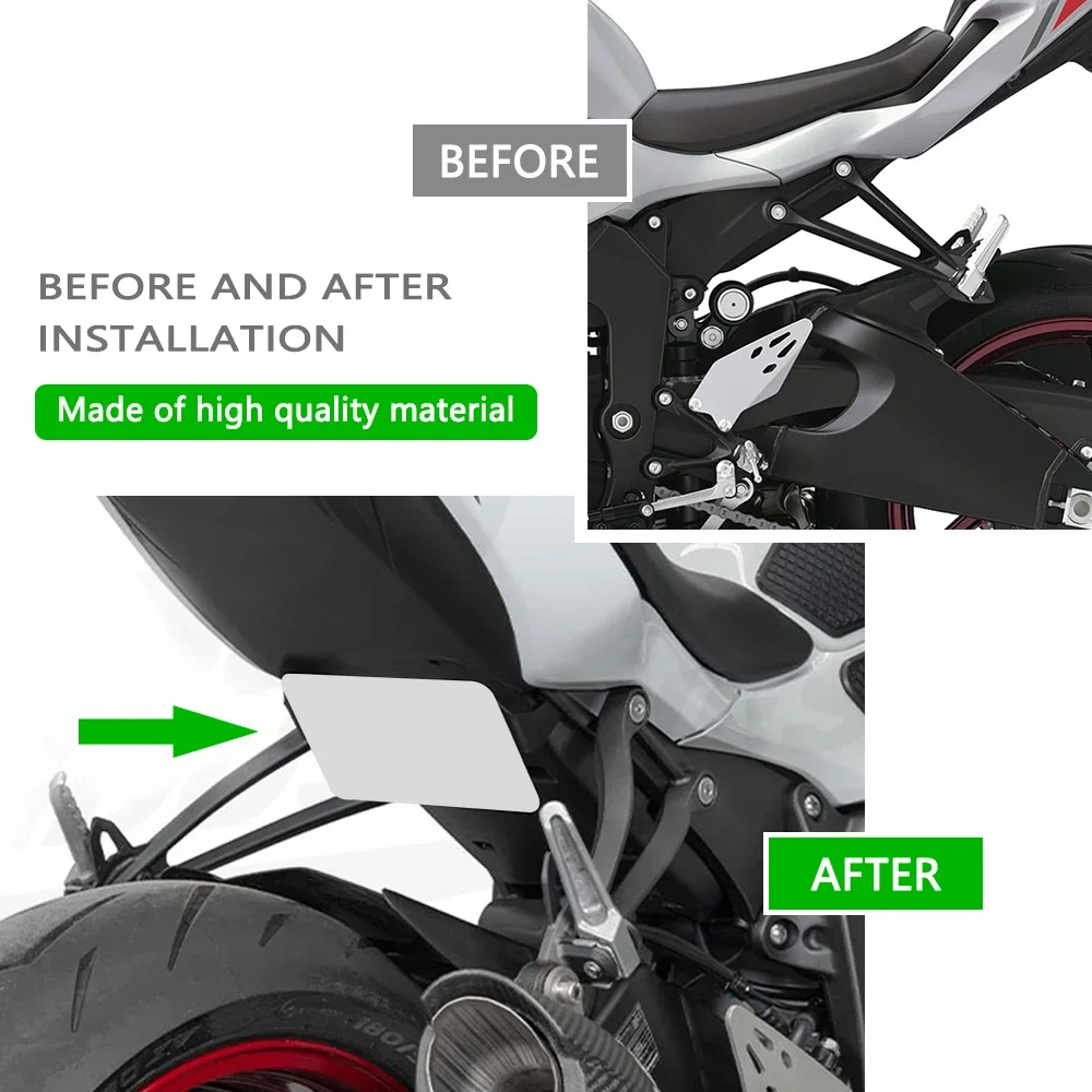 가와사키 닌자 ZX-6R 636 2024+용 가와사키 닌자 ZX-6R 636 번호판 홀더 로우 마운트 펜더 제거 브래킷