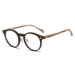 Vintage Round Blue Light Blocking Glasses with Candy Color Rim - Trendy and Stylish Eyewear (Tortoseshell - A)