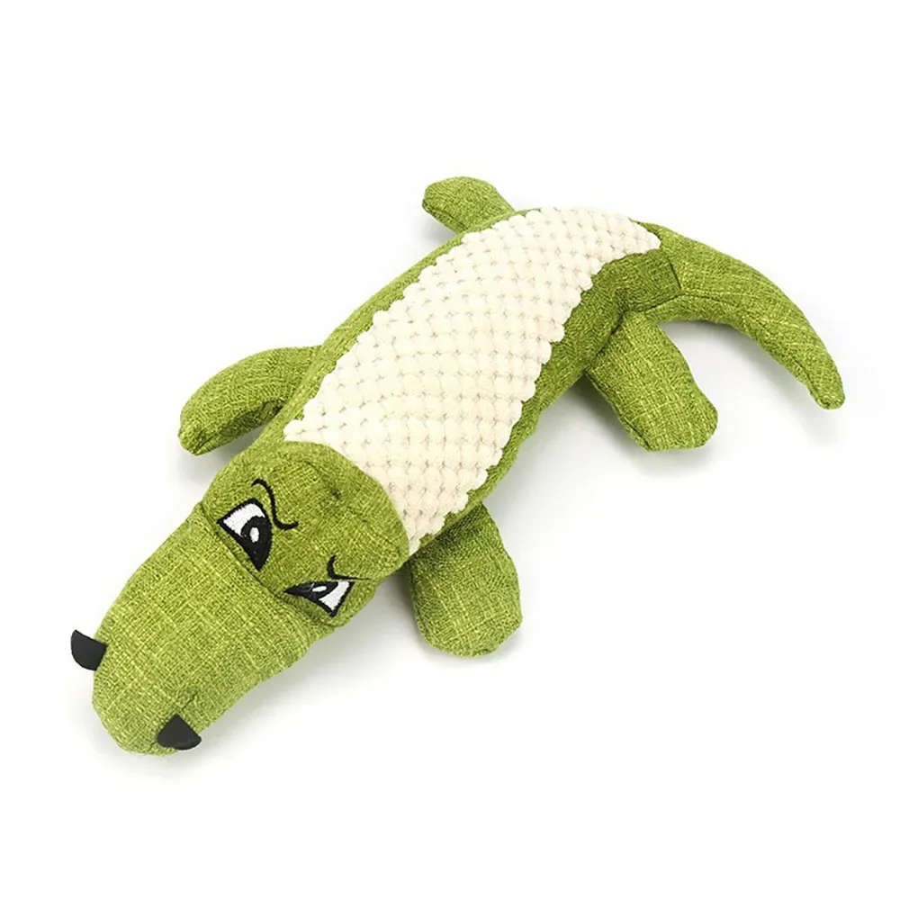 Dog Toy for Small Large Dogs Voice Crocodile Animals Puzzle Toy Bite Resistant Interactive Pet Clean Teeth Chew Toy Pet Supplies