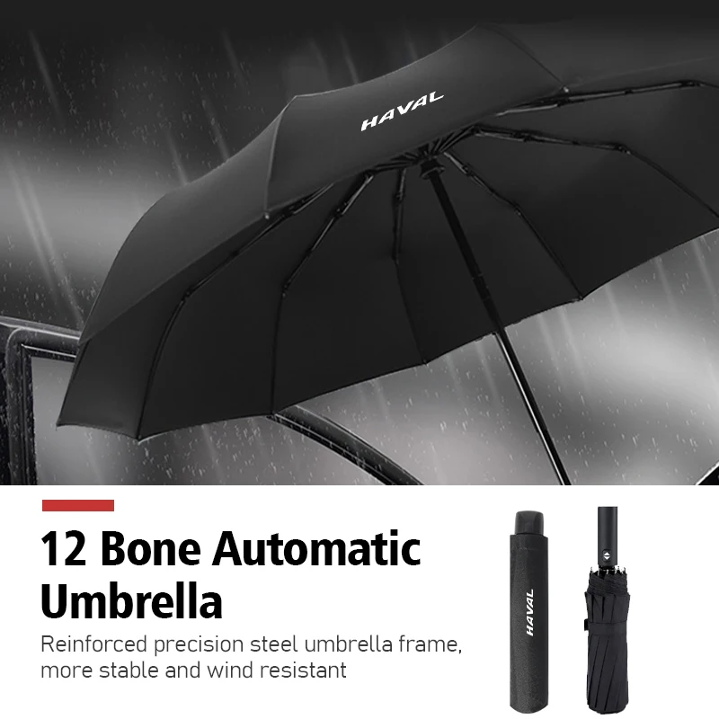 12 Bone Car Automatic Business Folding Umbrella Accessories For Haval F7 H6 H1 H2 H3 H4 H5 H7 H8 H9 M4 M6 F5 F9 F7X F7H H2S