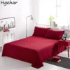 Bed Sheets Solid Flat Twin Queen Full Size Mattress Cover Simple Skin-friendly Non-slip Antibacterial Bedroom Comfortable Home 1