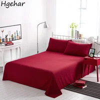 Bed Sheets Solid Flat Twin Queen Full Size Mattress Cover Simple Skin-friendly Non-slip Antibacterial Bedroom Comfortable Home 1