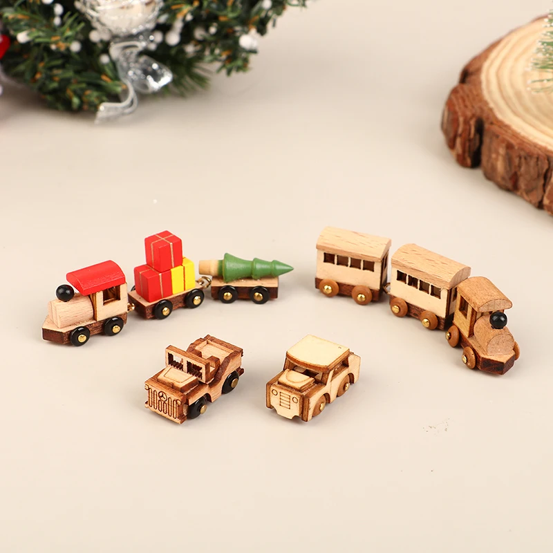 1:12 Scale Dollhouse Miniature Toy Train - Wooden Children's Room Accessory